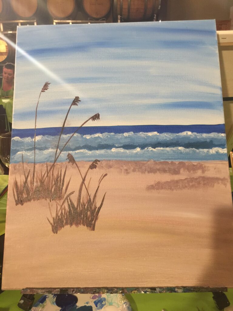 Acrylics - Beach with Grasses